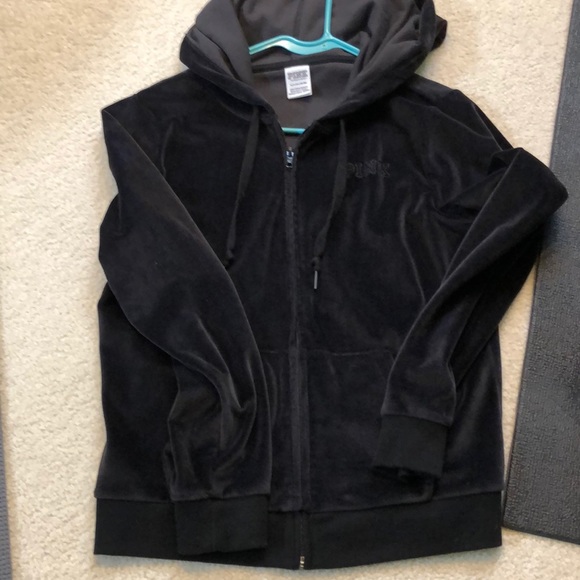 victoria secret pink black sweatshirt
